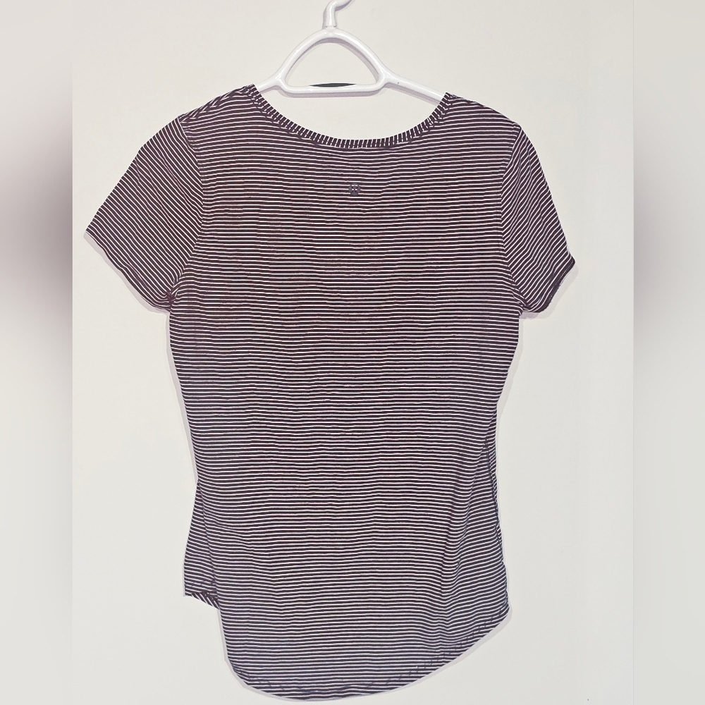 Lululemon Love Crew III Hype Stripe Black White Size 10-12 - Picture 5 of 6